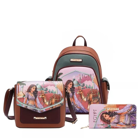 Nicole Lee USA Queen Cleopatra 3 Piece Set - Picture 1 of 15